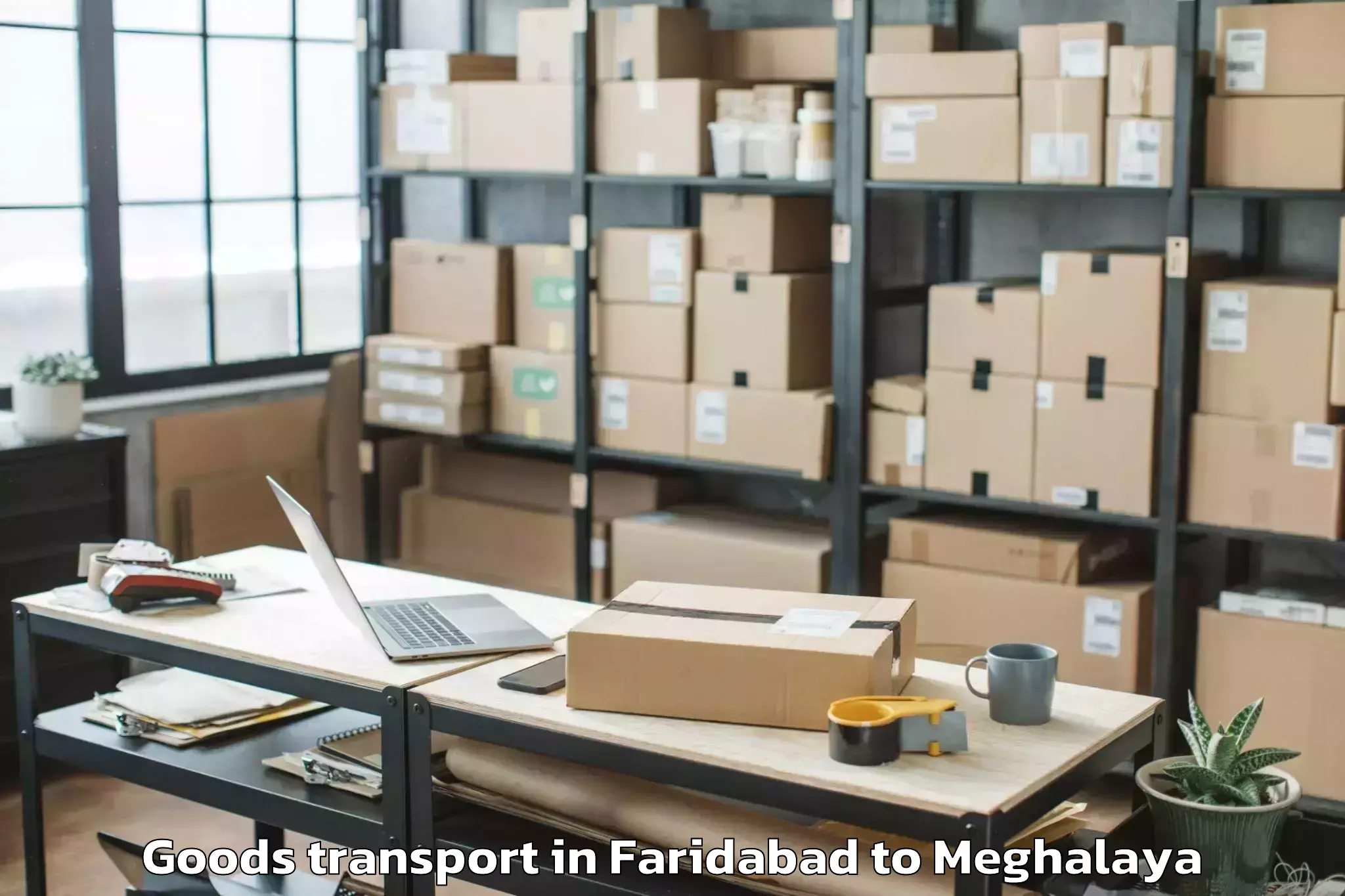 Quality Faridabad to Nongstoin Goods Transport